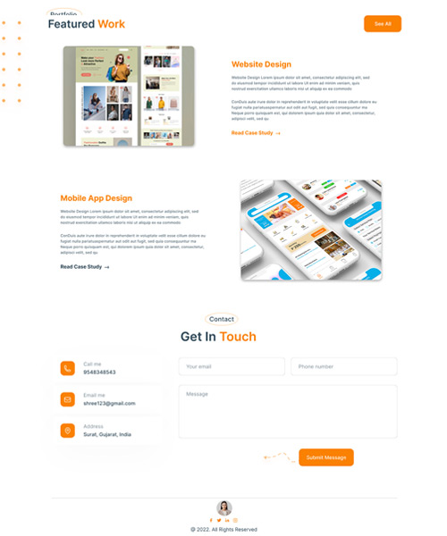 Side by side design sample site